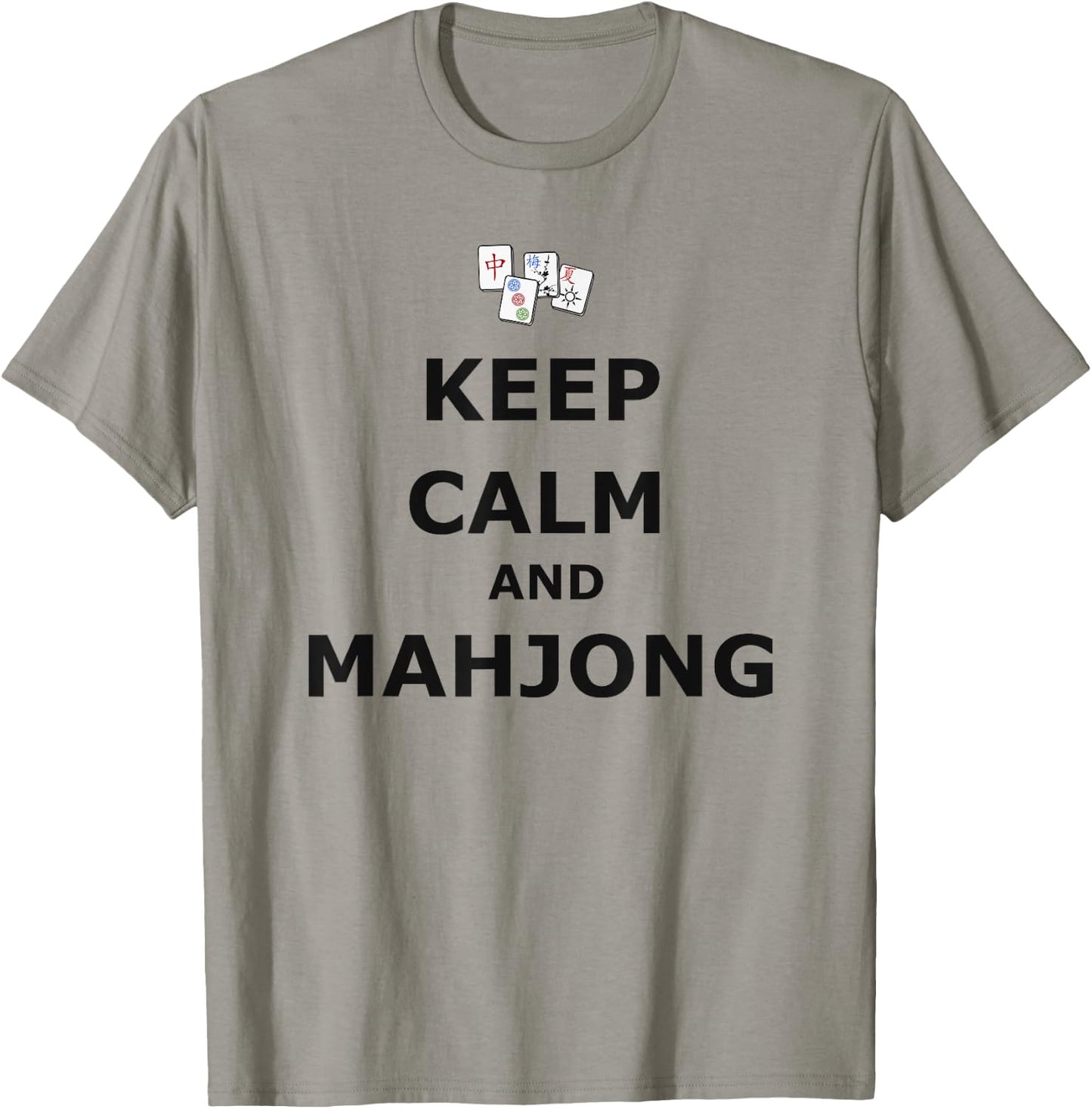 Keep Calm and Mahjong T-Shirt - T-Shirt | Sand