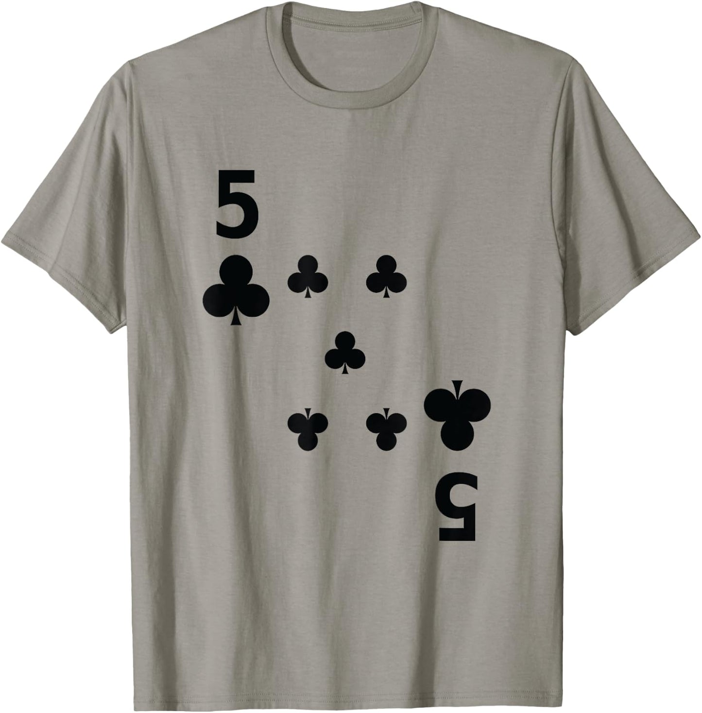 Five of Clubs 5 poker playing card costume shirt T-Shirt - T-Shirt | Sand