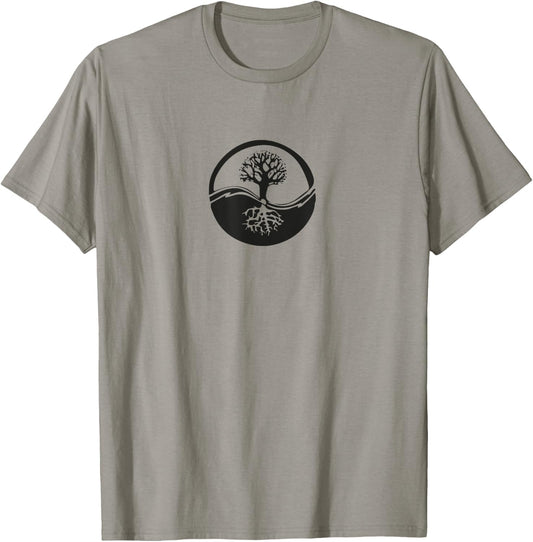 Yin Yang Tree Symbol | Taoism I Ching Tao T-Shirt - T-Shirt | Sand