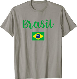 Brazilian Flag of Brazil Souvenir Women Girls Kids Brasil T-Shirt - T-Shirt | Sand