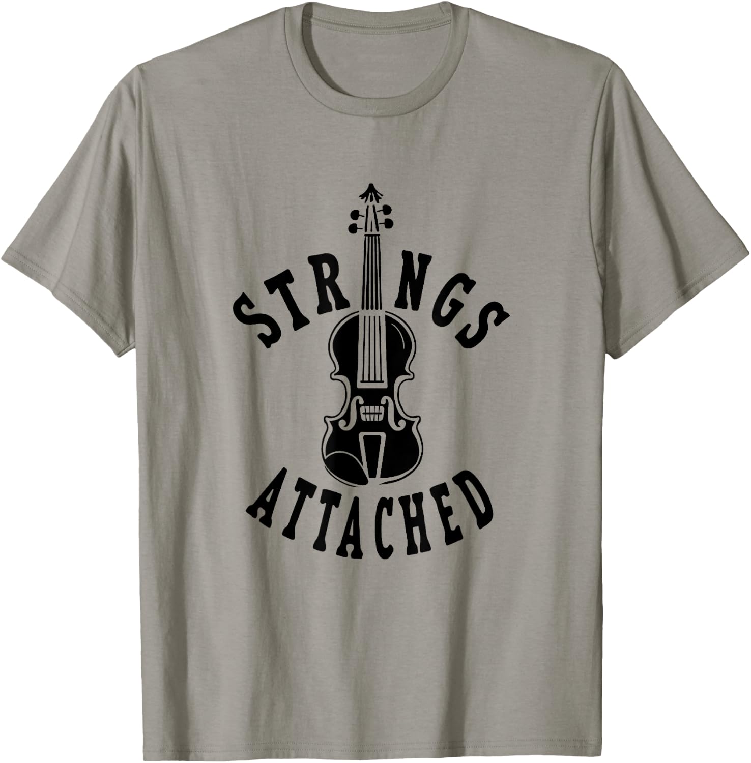 Strings Attached - Funny Violin T-Shirt - T-Shirt | Sand