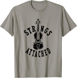Strings Attached - Funny Violin T-Shirt - T-Shirt | Sand