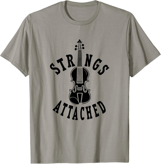 Strings Attached - Funny Violin T-Shirt - T-Shirt | Sand