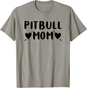 Mama Pitbull Shirt Pajama Funny Gift Mom T-Shirt - T-Shirt | Sand