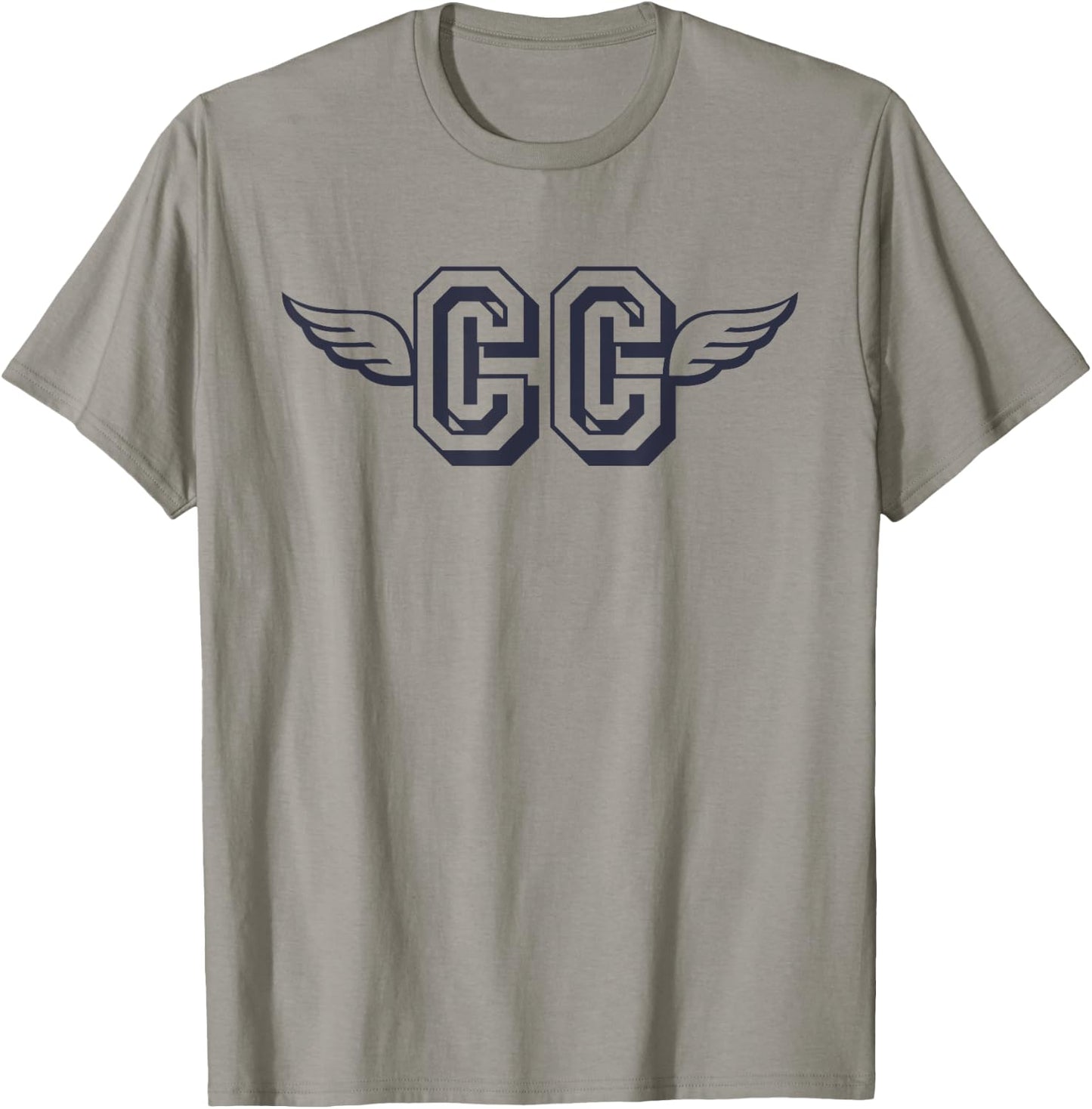 Retro CC Cross Country Running Wings Logo T-Shirt - T-Shirt | Sand