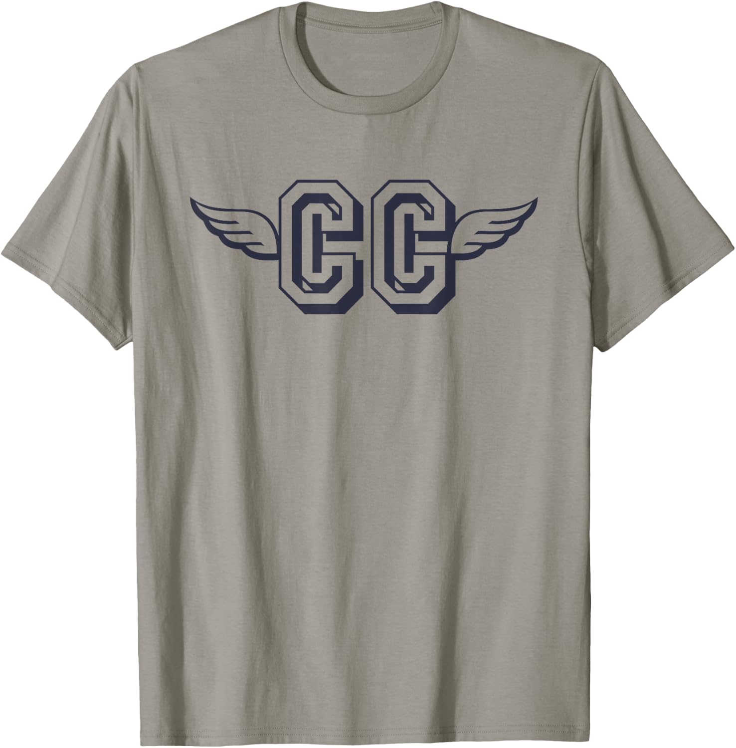 Retro CC Cross Country Running Wings Logo T-Shirt - T-Shirt | Sand