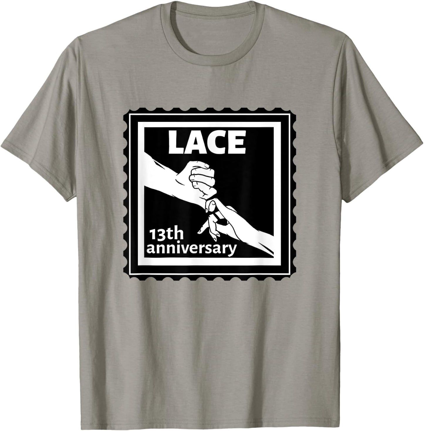 13th Wedding anniversary traditional gift Lace T-Shirt - T-Shirt | Sand