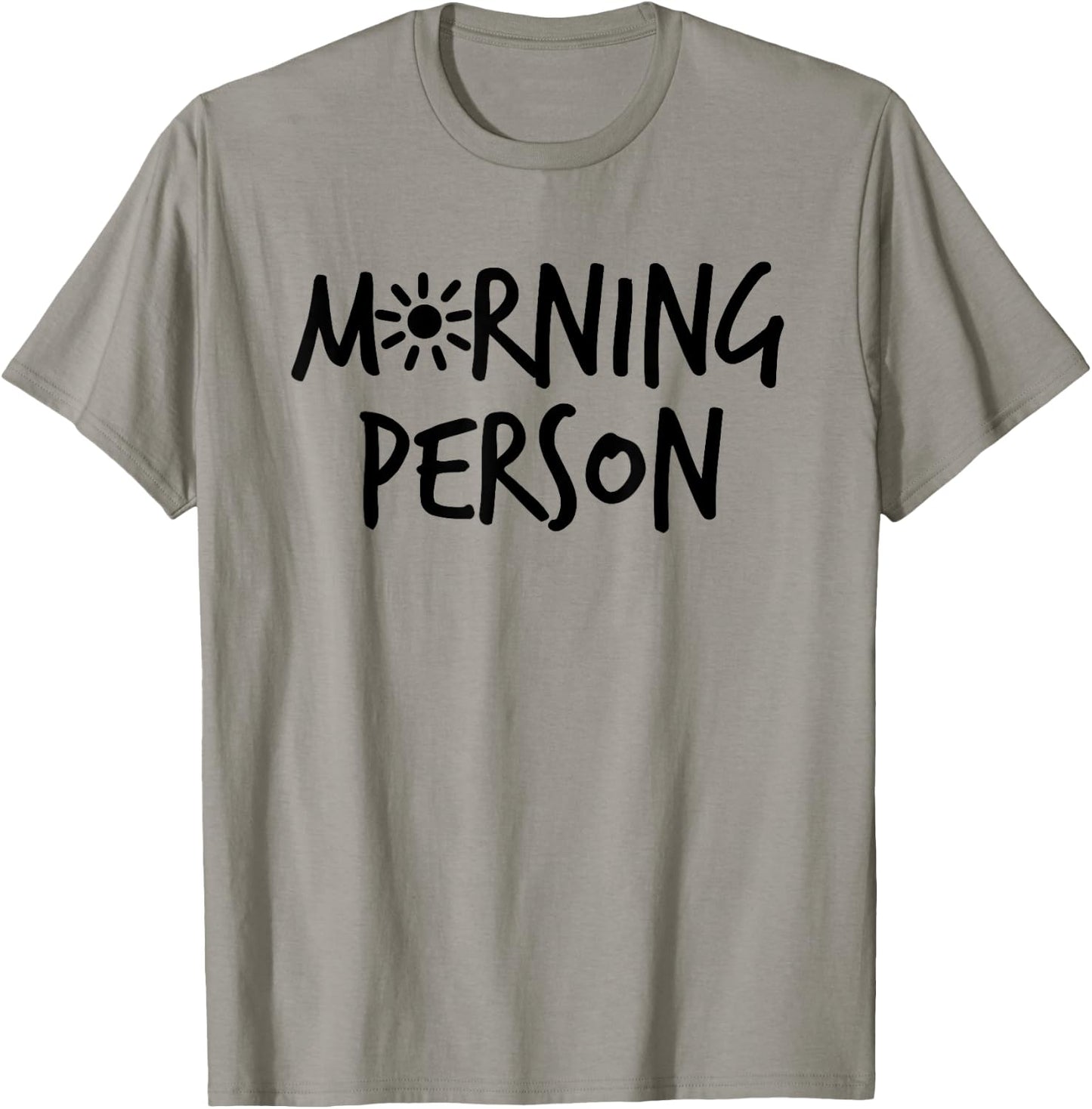 Morning Person Graphic Design T-Shirt - T-Shirt | Sand