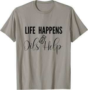 Funny Essential Oil Aromatherapy for Mom Dad T-Shirt - T-Shirt | Sand