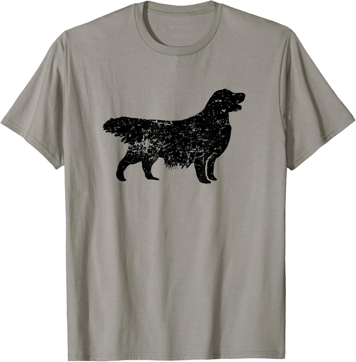 Distressed Golden Retriever Silhouette Dog Owner Men Women Girls Kids T-Shirt - T-Shirt | Sand