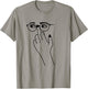 Glasses Middle Finger Attitude T-Shirt - T-Shirt | Sand