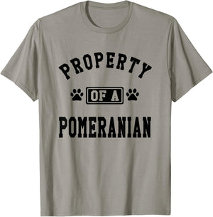 Property Of A Pomeranian - Pomeranian Lover Shirt Gift T-Shirt - T-Shirt | Sand