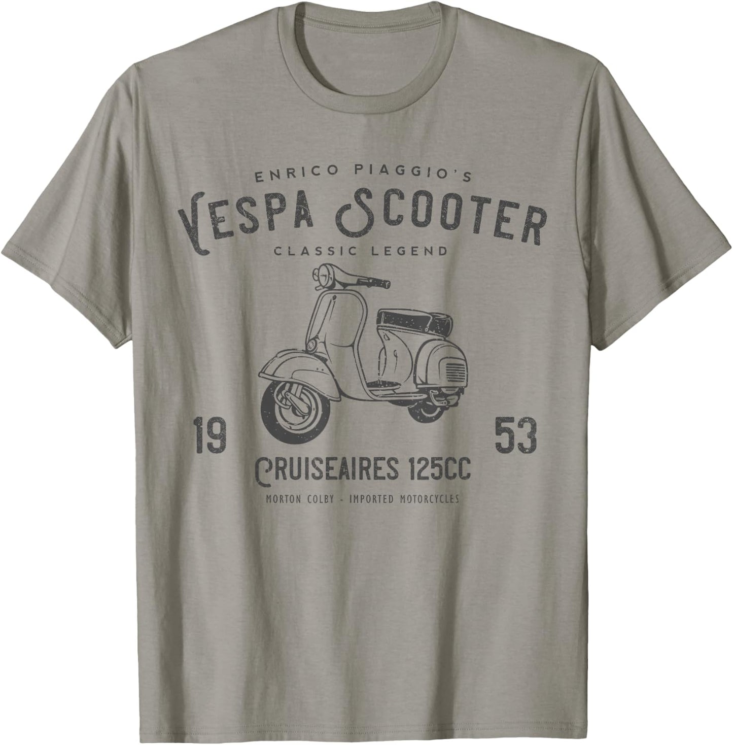 Vintage Piaggio Scooter 1953 125cc T Shirt Original Design T-Shirt - T-Shirt | Sand