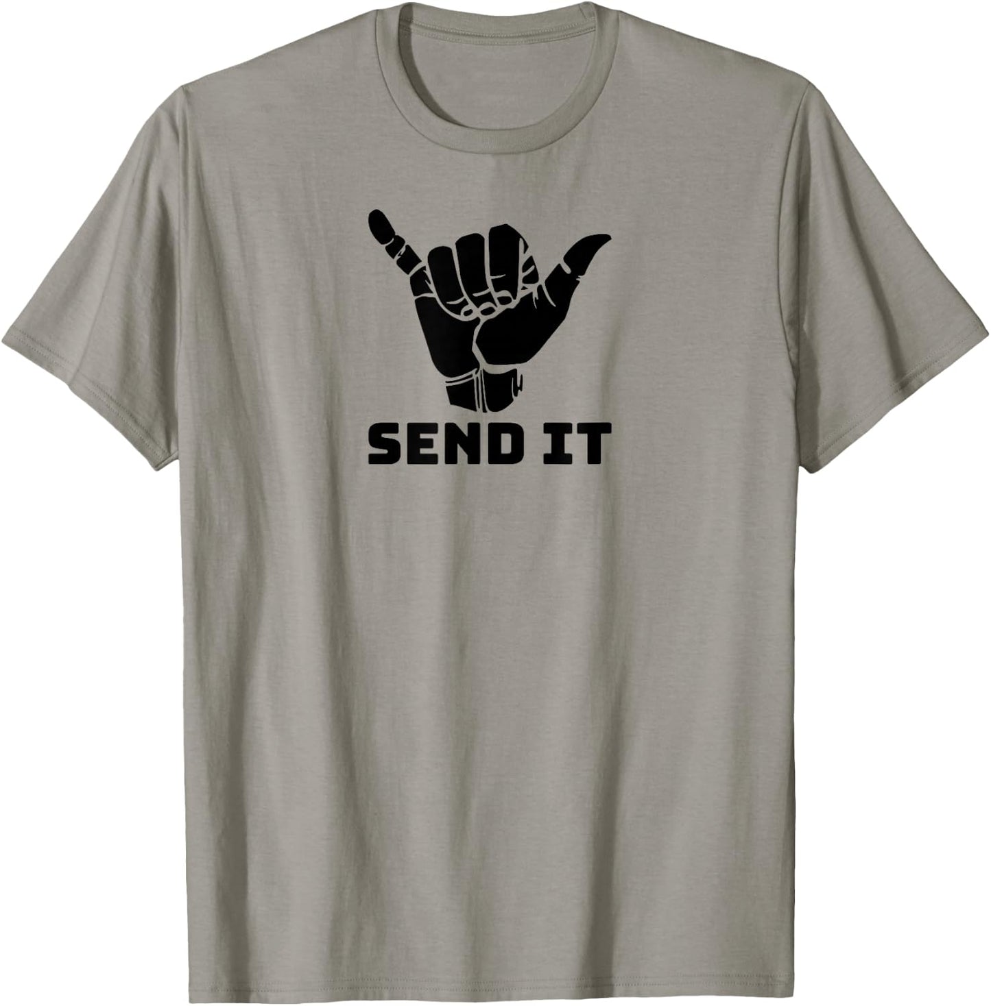 Send It hand signal MTB T-Shirt - T-Shirt | Sand