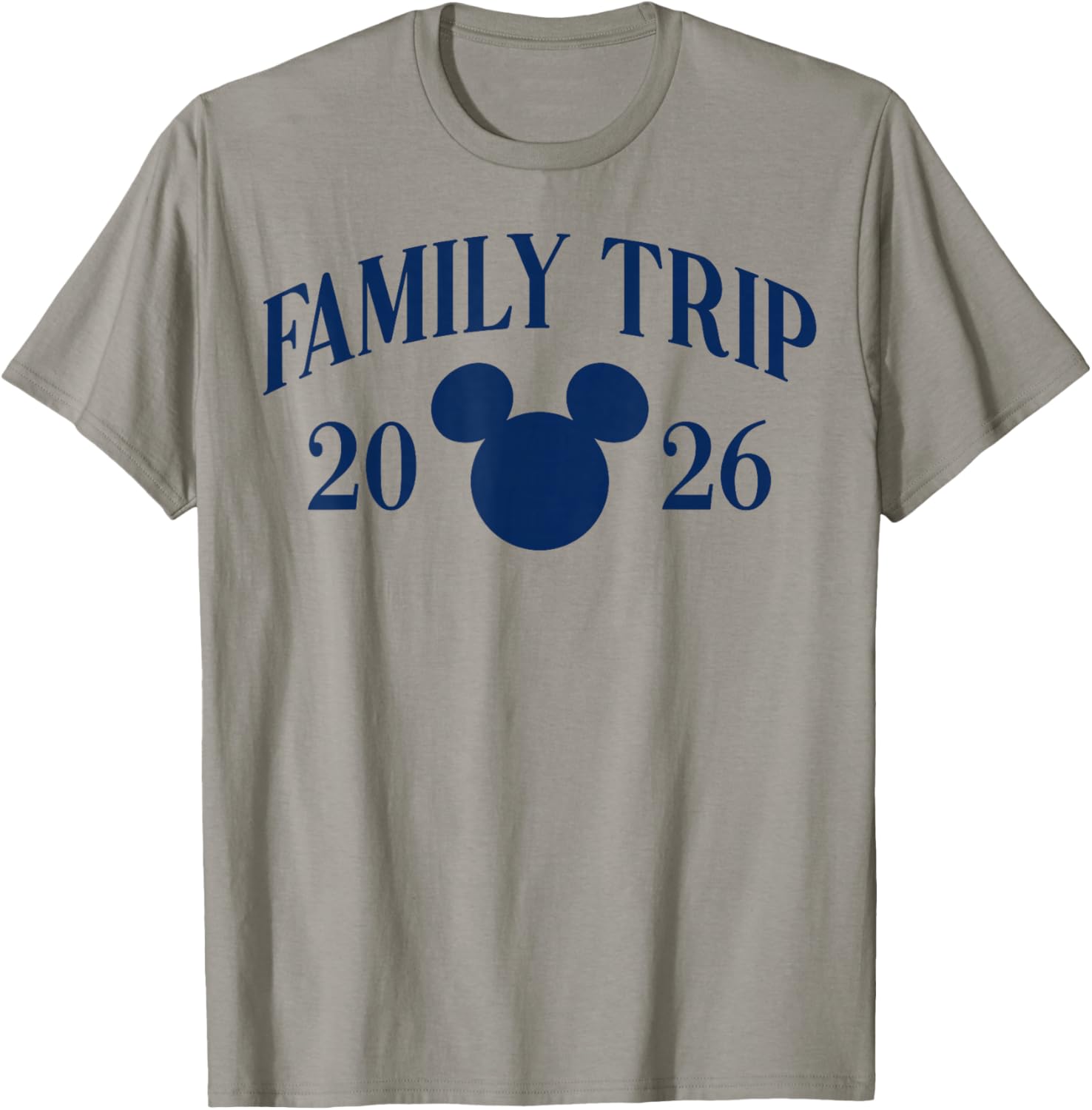 Disney Mickey and Friends Family Trip 2026 Blue Silhouette T-Shirt - T-Shirt | Sand
