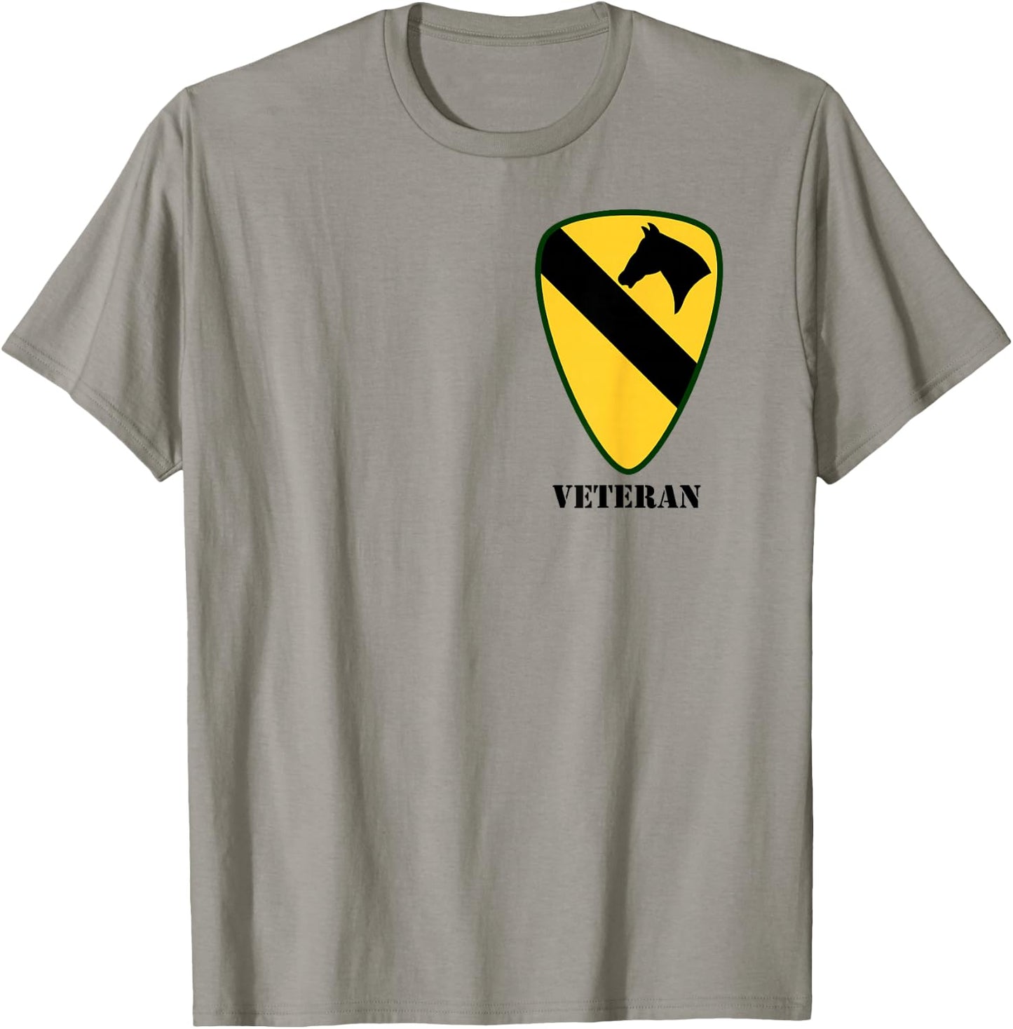 1st Cavalry Shirt - 1st CAV Shirt - Veteran (White) 1.5X T-Shirt - T-Shirt | Sand