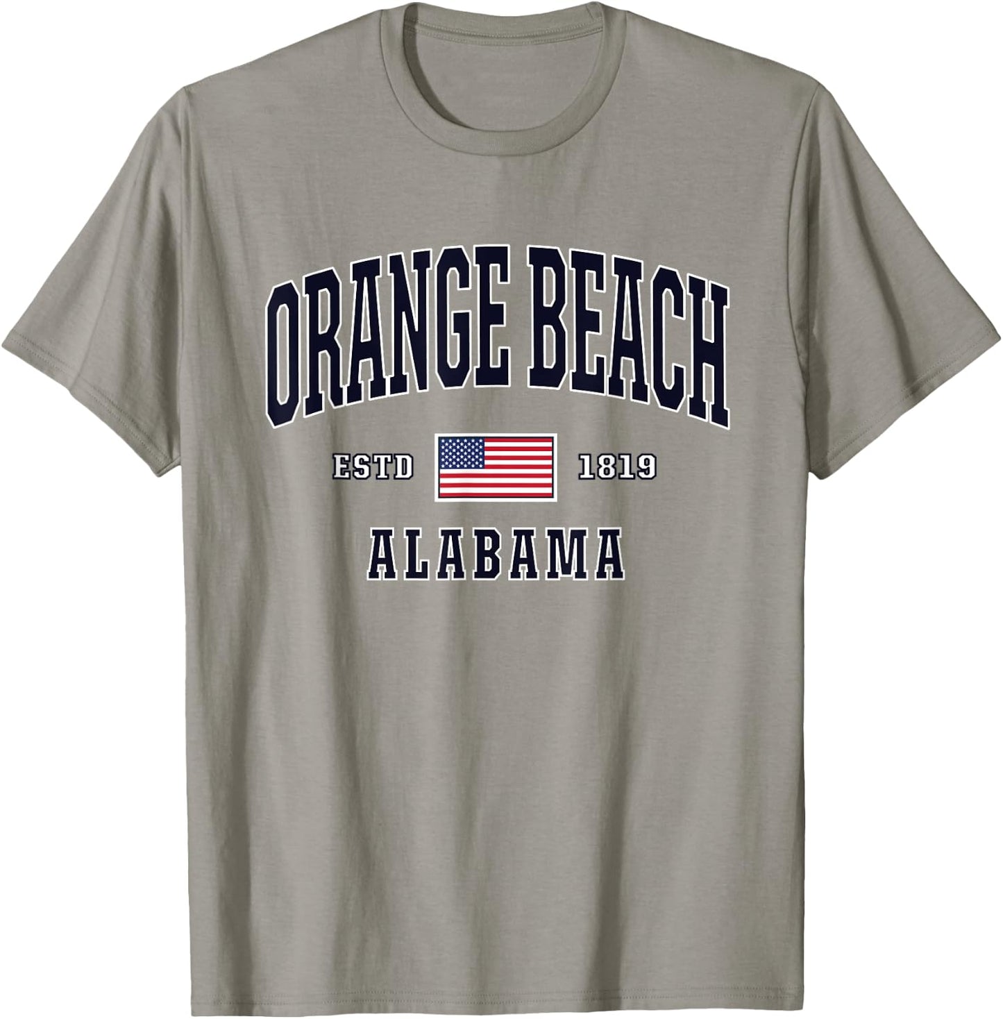 USA FLAG Stars & Stripes Orange Beach Alabama T-Shirt - T-Shirt | Sand