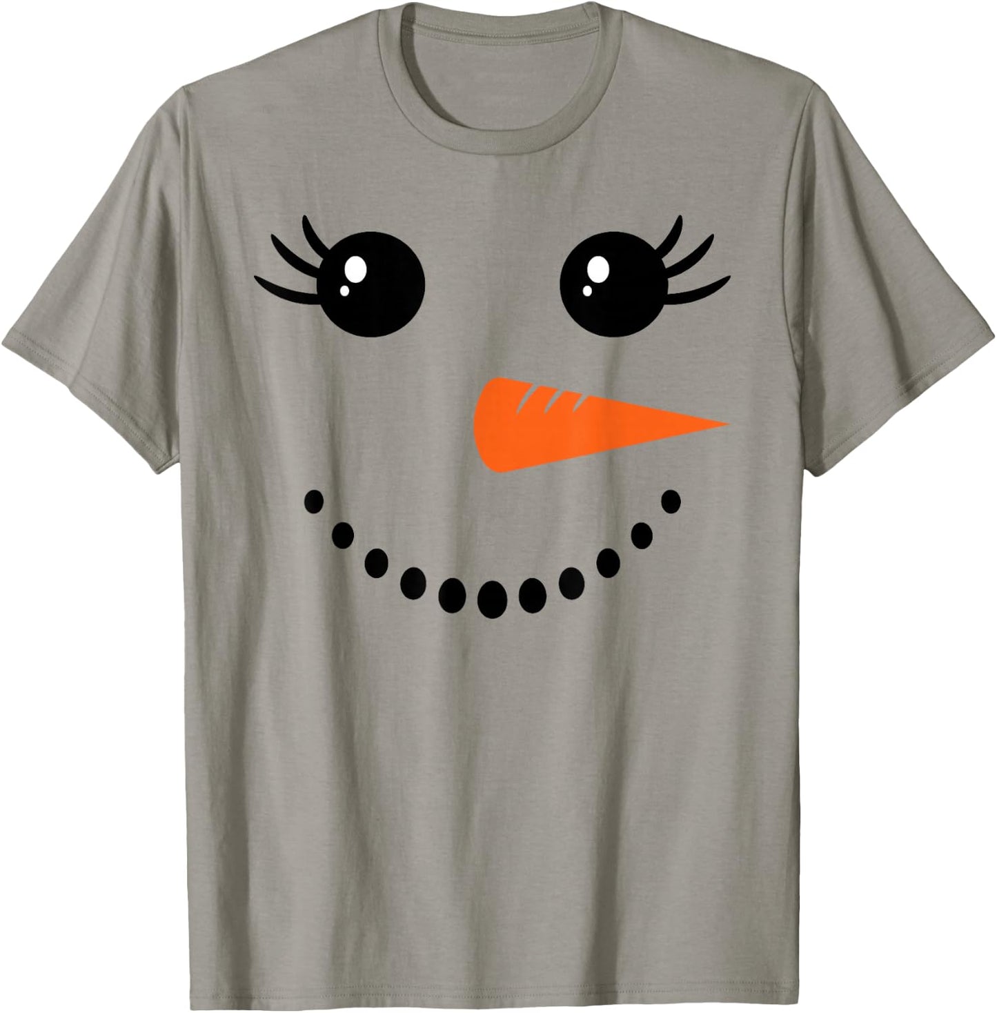 Snowman Girl Face for Girls Christmas Winter T-Shirt - T-Shirt | Sand