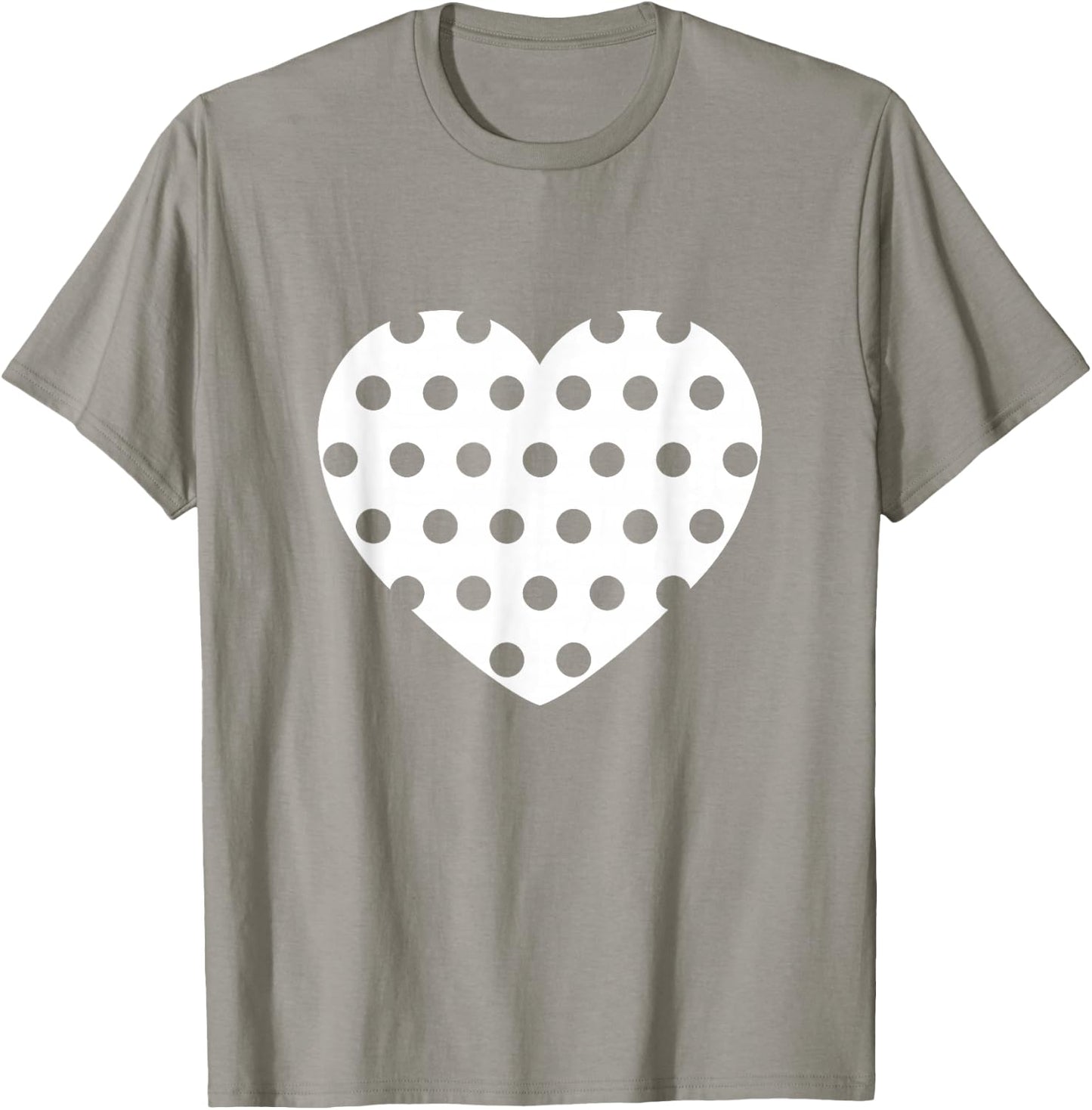 Polka Dots Heart T-Shirt - T-Shirt | Sand