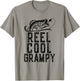 Reel Cool Grampy Fishing Fisherman Funny Retro T-Shirt - T-Shirt | Sand