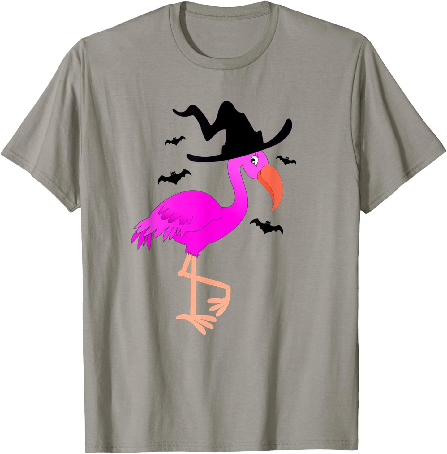 Flamingo Witch Halloween T-Shirt - T-Shirt | Sand