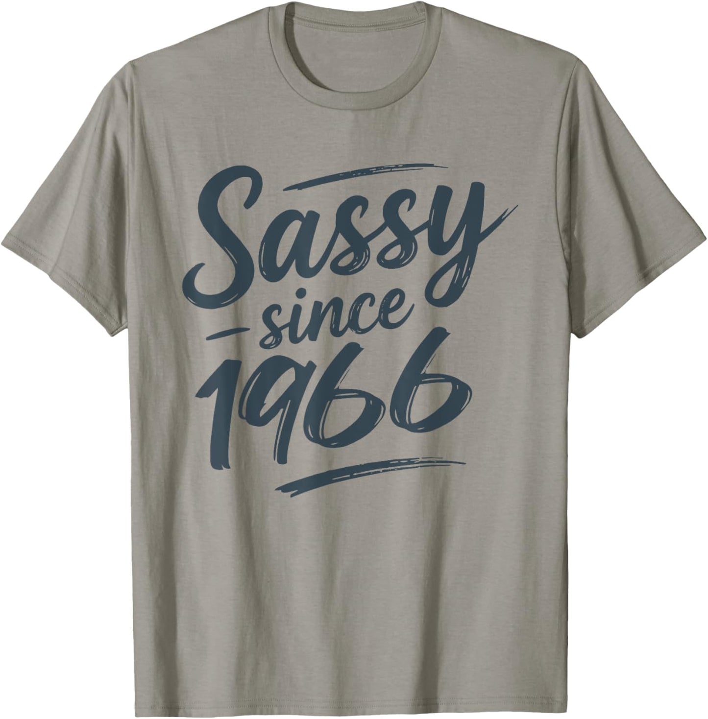 Funny Sassy Since 1966 Retro Mama Wife Sass Queen Charcoal T-Shirt - T-Shirt | Sand