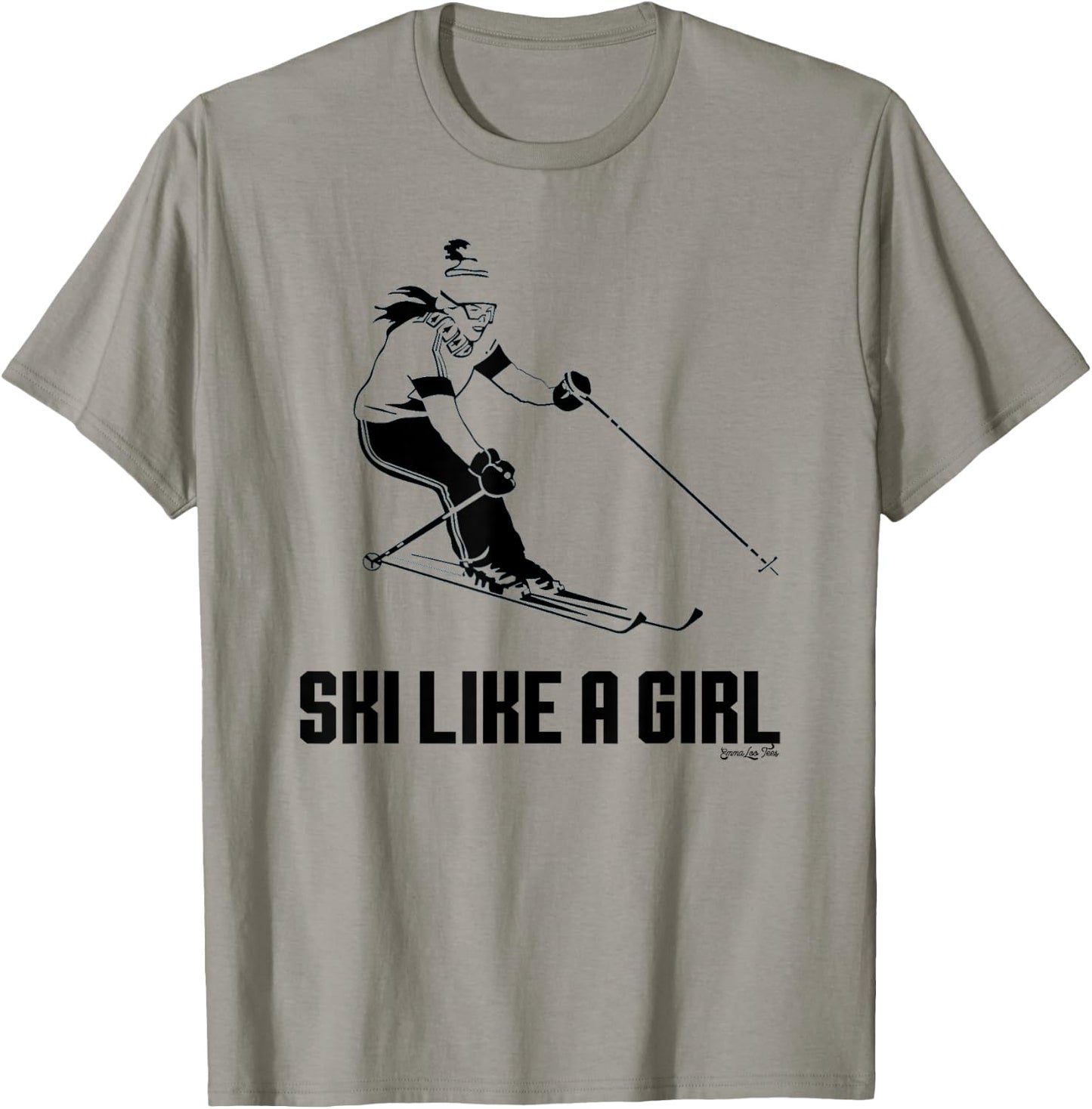 Ski Like a girl - try to keep up Women's Shirt T-Shirt - T-Shirt | Sand