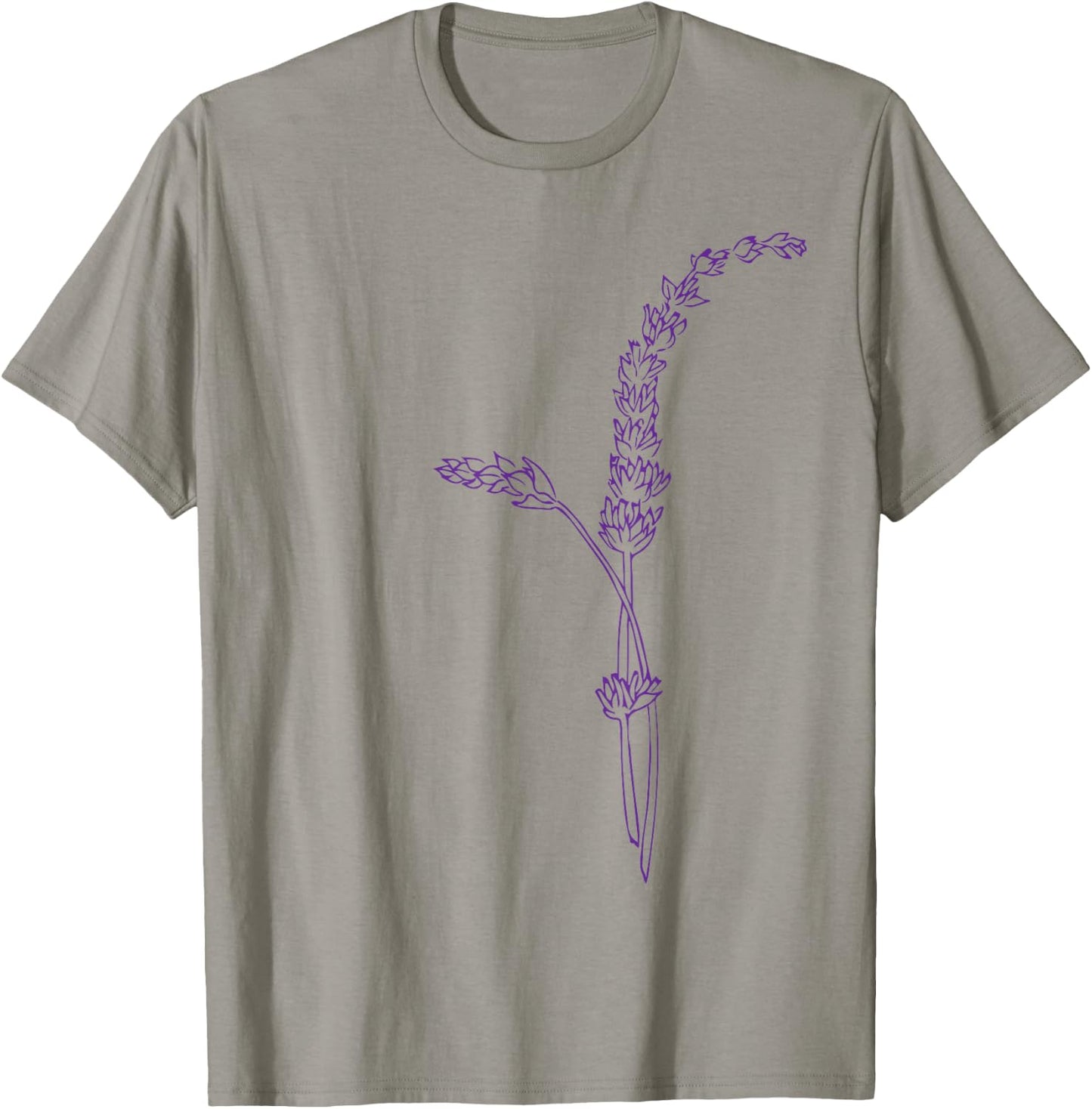 Lavender Flower Drawing Graphic | Illustration | Sales T-Shirt - T-Shirt | Sand