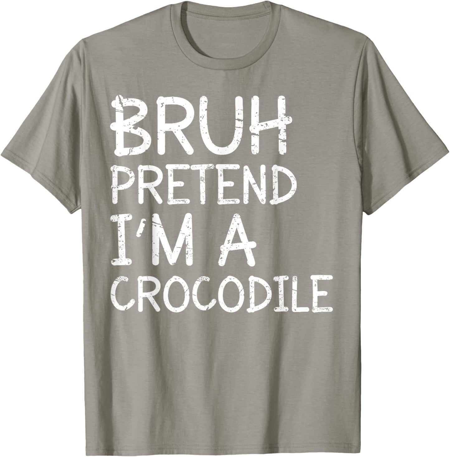 Bruh Pretend Im A Crocodile Lazy Halloween Costume Boys Kids T-Shirt - T-Shirt | Sand