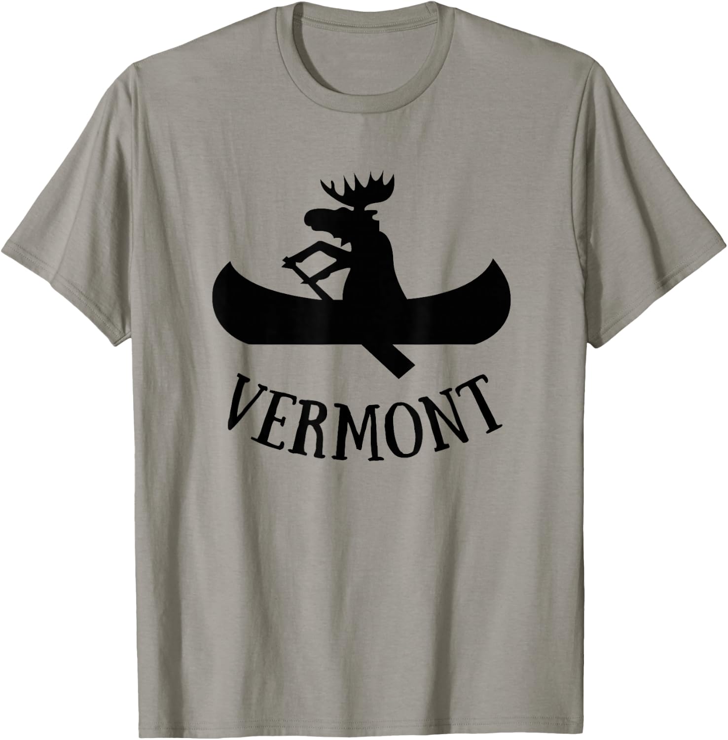 Vermont | Moose Canoe Vacation t Shirt T-Shirt - T-Shirt | Sand