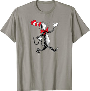 Dr. Seuss Strolling Cat T-Shirt - T-Shirt | Sand