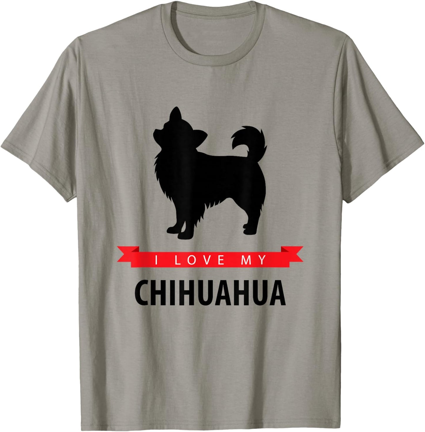 I Love My Chihuahua - Longhaired Chihuahua T-Shirt - T-Shirt | Sand