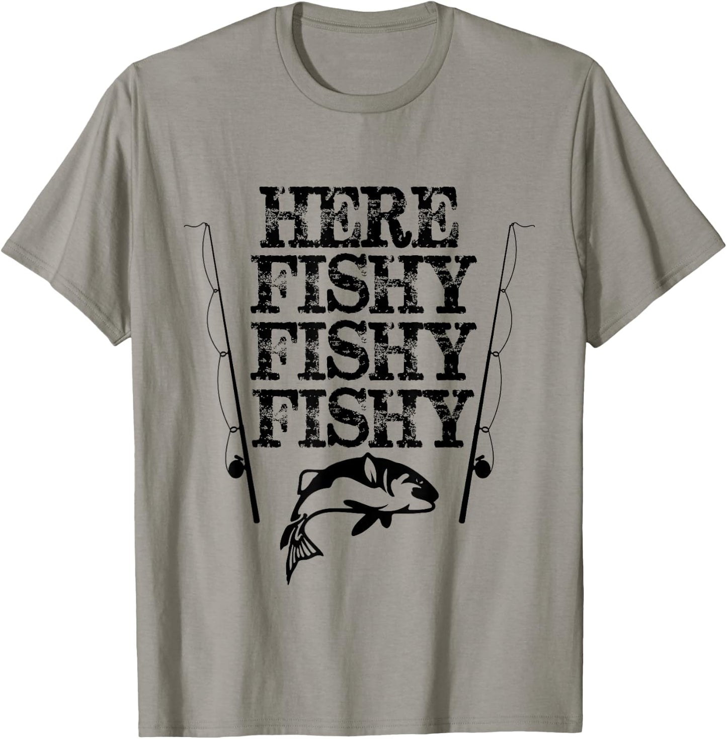 Here Fishy Fishy Fishy Shirt Funny Fishing Humor T-Shirt - T-Shirt | Sand