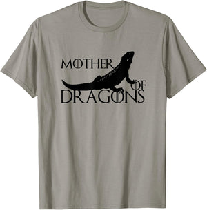 Mother of Bearded Dragons Beardie Mom Reptile Pet Queen Gift T-Shirt - T-Shirt | Sand