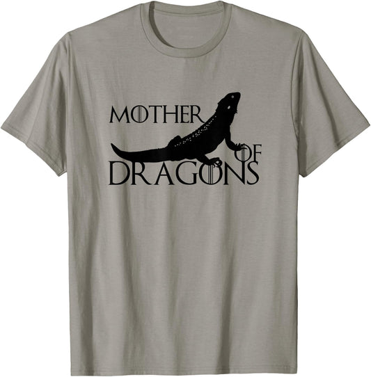 Mother of Bearded Dragons Beardie Mom Reptile Pet Queen Gift T-Shirt - T-Shirt | Sand