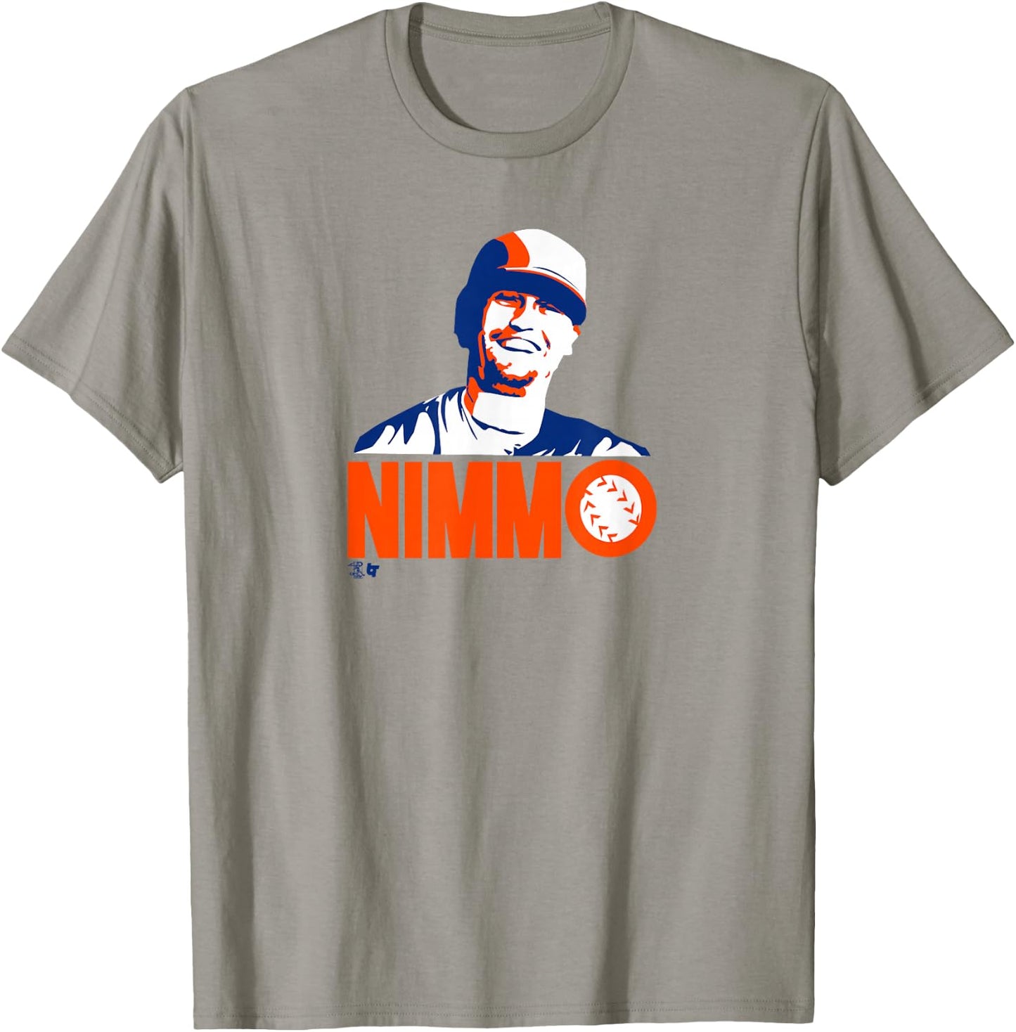 Brandon Nimmo - Nimmo Smile - New York Baseball T-Shirt - T-Shirt | Sand