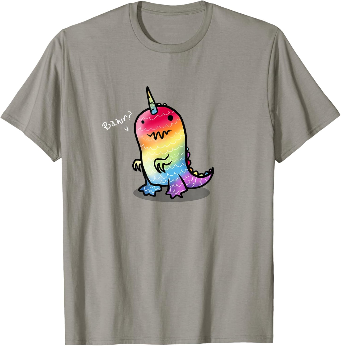 RAWR! | Cute Rainbow Dinosaur Unicorn Shirt T-Shirt - T-Shirt | Sand