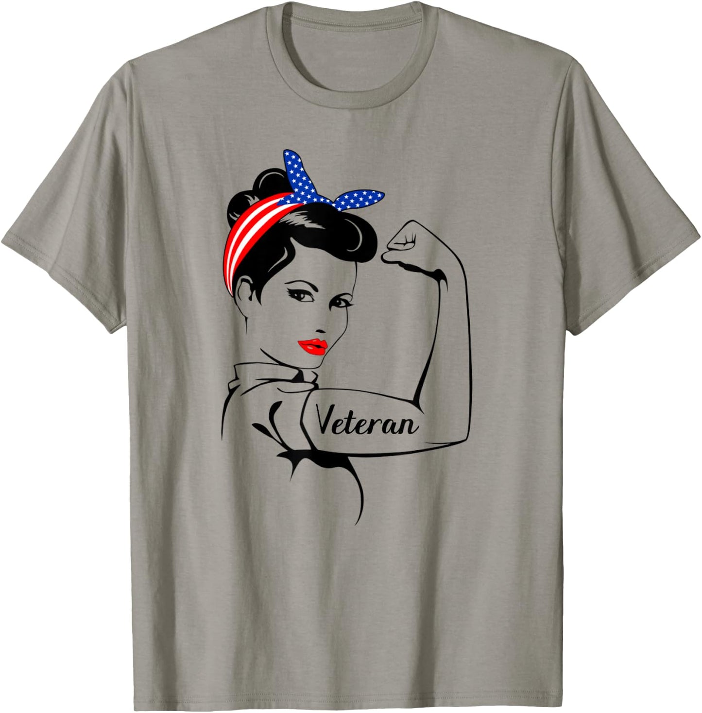 Veteran Rosie The Riveter T Shirt Veterans T-Shirt - T-Shirt | Sand