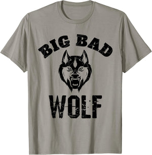 Big Bad Wolf Funny Popular Phrase Vintage Distressed T-Shirt - T-Shirt | Sand