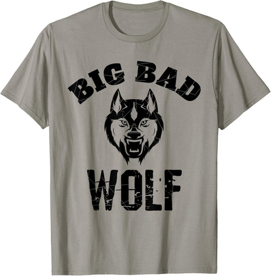 Big Bad Wolf Funny Popular Phrase Vintage Distressed T-Shirt - T-Shirt | Sand
