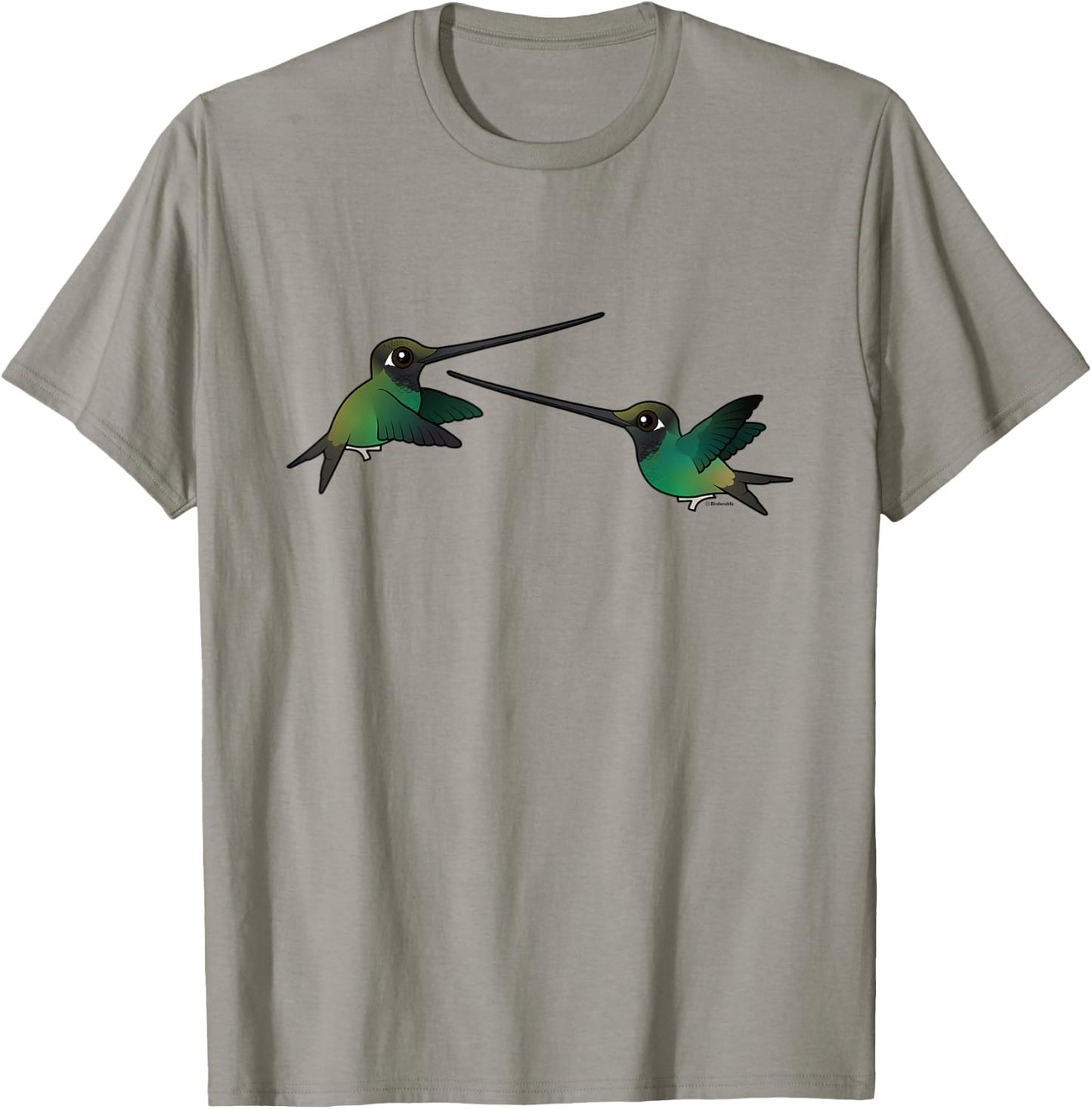 En Garde! Funny Sword-billed Hummingbirds in Battle Gift T-Shirt - T-Shirt | Sand