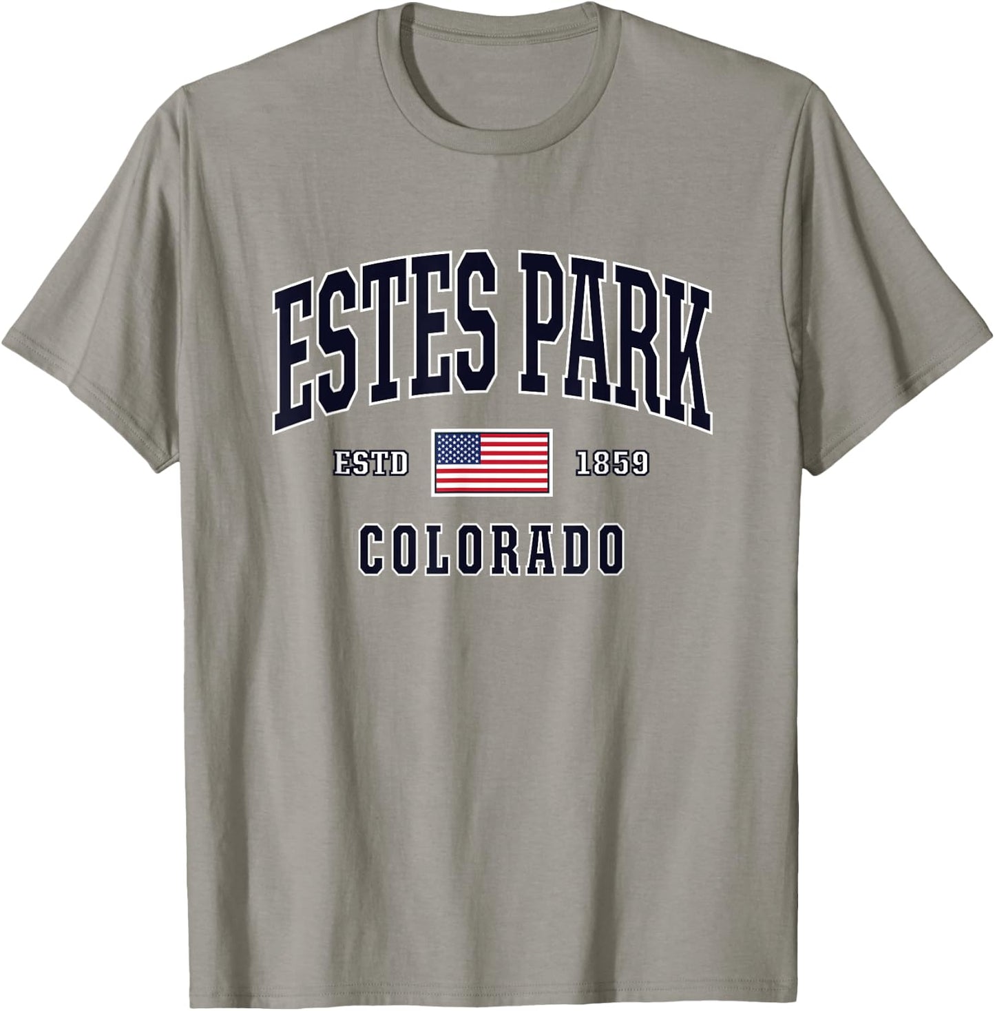 USA FLAG Stars & Stripes Estes Park Colorado T-Shirt - T-Shirt | Sand
