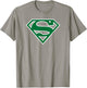 Superman Green & White Shield T-Shirt - T-Shirt | Sand