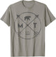 Montana Adventure Shirt Est 1889 Arrows State Gift T-Shirt - T-Shirt | Sand