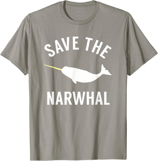 Save the Narwhal - Cute for Narwhal Lovers T-Shirt - T-Shirt | Sand