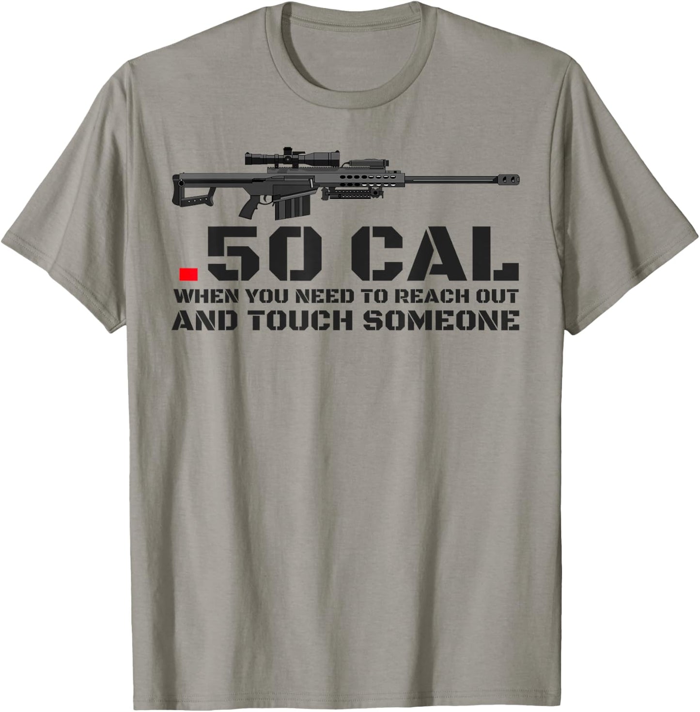 Barrett 50 Cal Gun Love 2nd Amendment Adult Pro Gun T-Shirt - T-Shirt | Sand