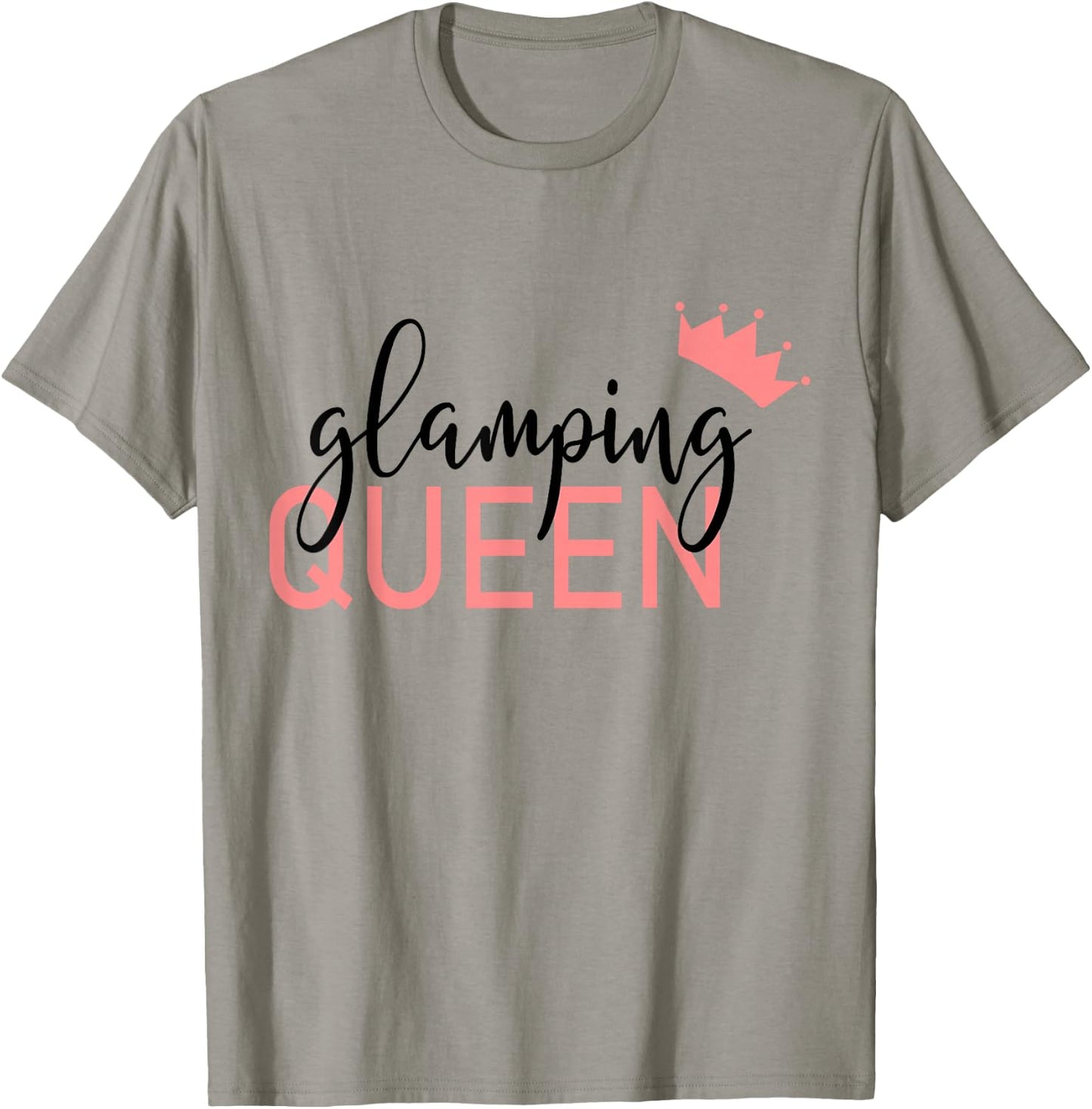 Female Glamper Glamping Queen T-Shirt - T-Shirt | Sand