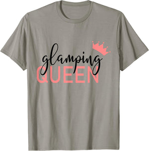 Female Glamper Glamping Queen T-Shirt - T-Shirt | Sand