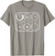 Pilot's Six Pack | Flight Instruments Aviation Shirt T-Shirt - T-Shirt | Sand