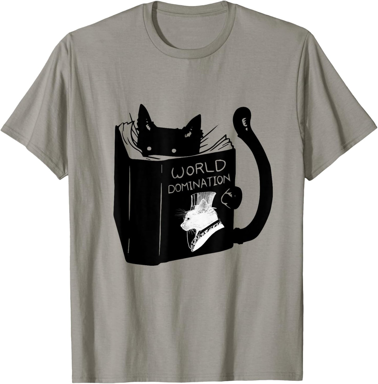 Pet Cat World Domination - -Adults, Small, White, Short Sleeve T-Shirt - T-Shirt | Sand
